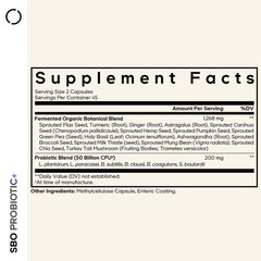 Codeage SBO Probiotic+ 50 Billion CFU Prebiotics/Probiotics Shelf Stable 90 Ct