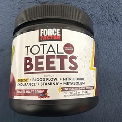 Force Factor Total Beets Drink Mix Superfood Powder with Nitrates to Support…