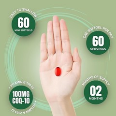 Zaytun Halal CoQ-10 + Vitamin E, Supports Heart, and Brain Health, 60 Softgels