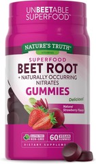 Strawberry Beet Root Gummies 60 Count Vegan Superfood Wellness Formula