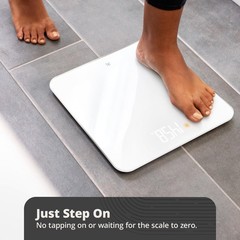 Digital Bathroom Scale – High-Precision Body Weight Scale, 400 lb Capacity, Back