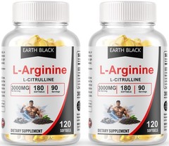 240 Softgels L-Arginine L-Citrulline Nitric Oxide Booster 3000mg, 180 Servings