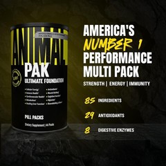 UNIVERSAL NUTRITION ANIMAL PAK Ultimate Foundation Multivitamin for Men 44 Packs