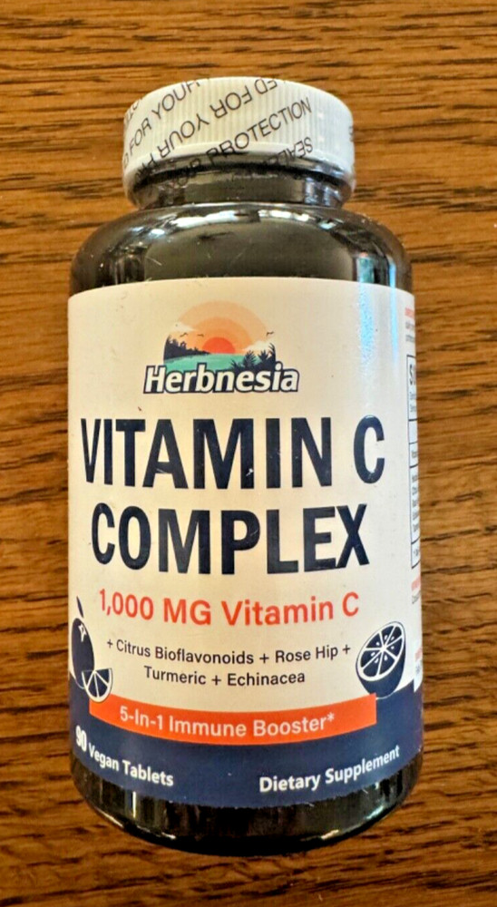 1000 mg, Vitamin C Complex +Rose Hip-Tumeric-Echinacea-Citrus Bioflavonoids 90ct