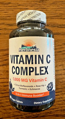 1000 mg, Vitamin C Complex +Rose Hip-Tumeric-Echinacea-Citrus Bioflavonoids 90ct