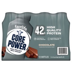 Core Power 42g Protein Shakes, Chocolate, 14 fl oz, 12-pack