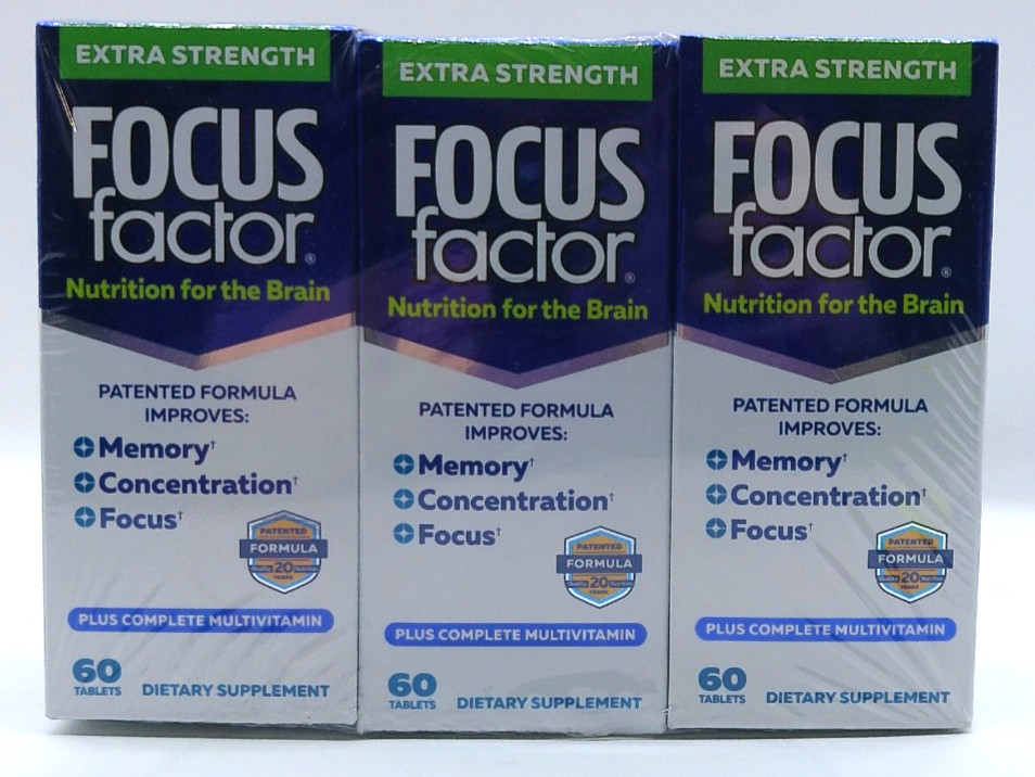 3Pk- Focus Factor, 180 Total Tablets, Exp. 9/27