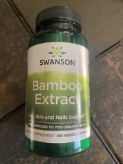 ❤️Swanson Bamboo Extract Vegetable Capsules, 300 mg, 60 Count (8/25)❤️