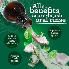 GuruNanda Starter Pulling Oil Mouthwash for Natural Teeth 8 Fl Oz (Pack of 2)