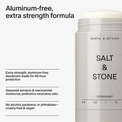 Salt & Stone Aluminum Free Deodorant | Extra Strength 2.6 Ounce (Pack of 1)