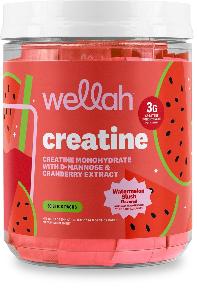 Wellah Creatine for Women (Watermelon Slush) 30 Stick 5.6 Ounce (Pack of 1)