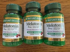 3 PK- Nature’s Bounty – 240 Quick Dissolve Melatonin Cherry 3mg | EXP 5/2028