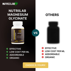 NutriiLab Magnesium Glycinate 2500mg Sleep Muscle Relaxation Stress Relief Caps
