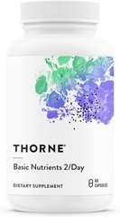 THORNE Basic Nutrients 2/Day 60 Caps Daily Multivitamin Methylfolate B12
