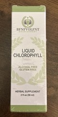 Benevolent Nourishment, Liquid Chlorophyll- Alcohol Free-2 fl oz-Exp:01/2027