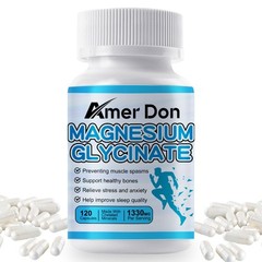 Magnesium Glycinate Chelated Magnesium Bisglycinate 1330mg 30/120 Vegan Capsules