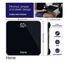 Digital Battery Powered Bathroom Scale 397 lbs, Black