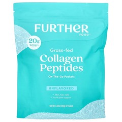 2 X Further Food, Grass-Fed Collagen Peptides, Unflavored, 12 Packets, 0.71 oz