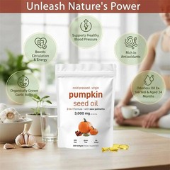 2 package Aged Pumpkin Seed Oil, 300 Softgels, 3000mg Odorless Heart & Immune