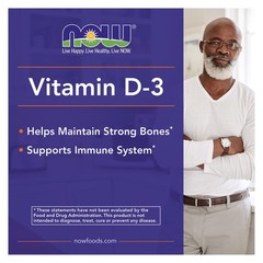 Now Foods Vitamin D-3 5 000 IU 240 Softgels GMP Quality Assured, Kosher