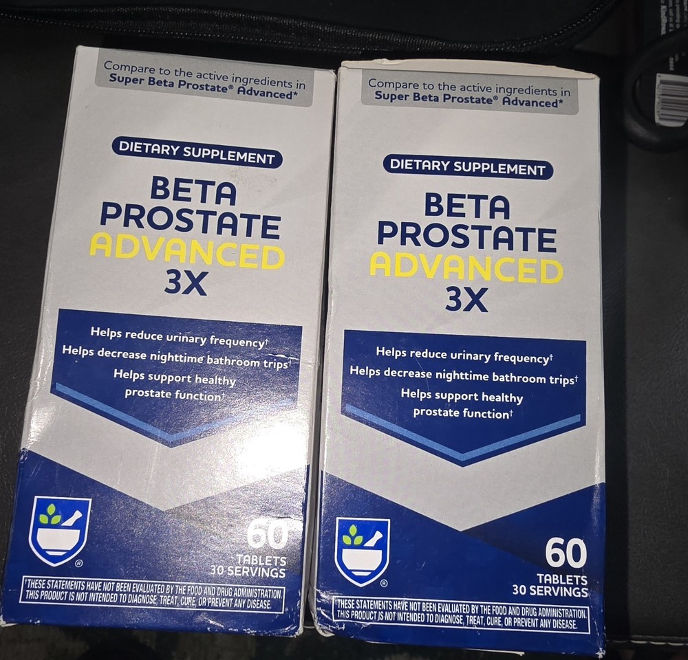 LOT (2) BETA PROSTATE ADVANCED 3X 60 TABS Each EXP 10/2016