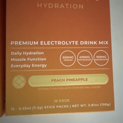 Instant Hydration Powder Packets – 2 Boxes OF 15 each TOTAL 30, PEACH/PINEAPPLE