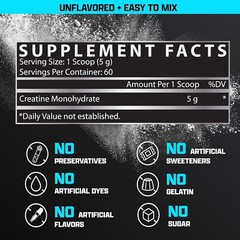 Nutrex CREATINE Monohydrate Powder Micronized Unflavored 60 Servings 300 Grams