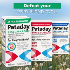 Pataday Once Daily Allergy Itch Relief Eye Drops, 2.5 ml, Olopatadine 0.2% An…