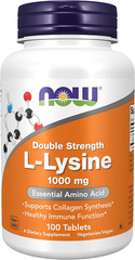 Supplements L-Lysine Hydrochloride 1,000 Mg, Double Strength, Amino Acid, 100Tab