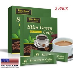 SLIM Green Coffee Ganoderma WEIGHT LOSS Control Detox Tea – USA Seller (2 Pack)