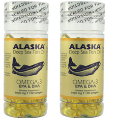 Alaska Deep Sea Fish Oil, Omega 3 DHA/EPA 1000 mg 200 Softgels NEW FAST SHIP USA