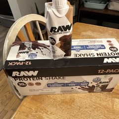 RAW Chocolate Protein Shake 12-Pack Ready-to-Drink, Gluten Free, No Sweeteners