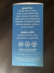 Viva Naturals Triple Strength Omega 3 Fish Oil 2500 mg High Potency 180 Softgels