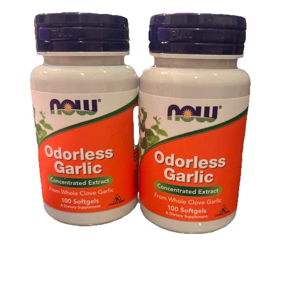 NOW FOODS Odorless Garlic 100 Softgels 2PACK