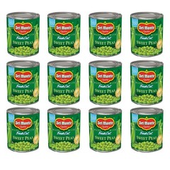 Canned Sweet Peas, 12 Pack of 8.5 oz Cans, Garden Vegetables, pantry staple