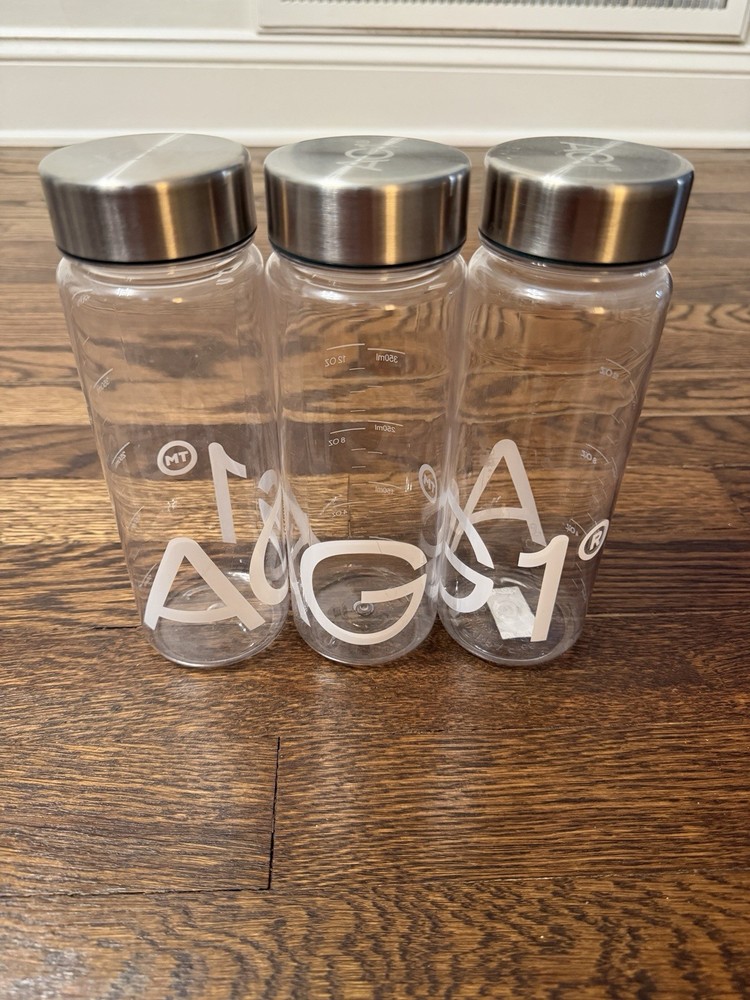 3 Pack – AG1 Athletic Greens 16oz BPA Free Tritan Shaker Bottle / Lid