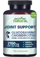 Joint Support Complex 2150mg – Glucosamine, Chondroitin,MSM for Knee&Hip Comfort