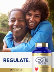CoQ10 400mg | 200 Capsules | Non-GMO, Gluten Free | High Absorption | by Carlyle