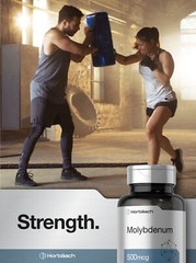 Molybdenum Supplement | 500mcg | 200 Capsules | Amino Acid Chelate | by Horbaach