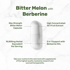 Bitter Melon with Berberine Supplement 15,000mg Per 300 Count (Pack of 1)