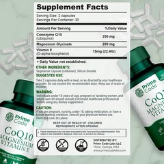 Code [ 3 𝐢𝐧 𝟏] CoQ10 250mg with Magnesium Glycinate and Vitamin E | CoQ10 …