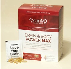 BrainMD Brain&Body Power Max, 30 Day Supply Dietary Supplement(EXP: 07/27)