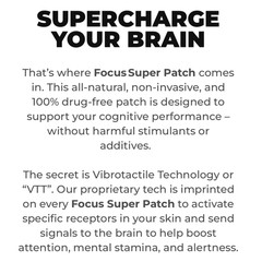 Super Patch FOCUS 7-Pack Trial Size Concentration Patch Drug-Free No Stimulants