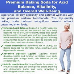 Natural Baking Soda Capsules Kidney Stomach Acid Sodium Bicarbonate Pills 650 mg