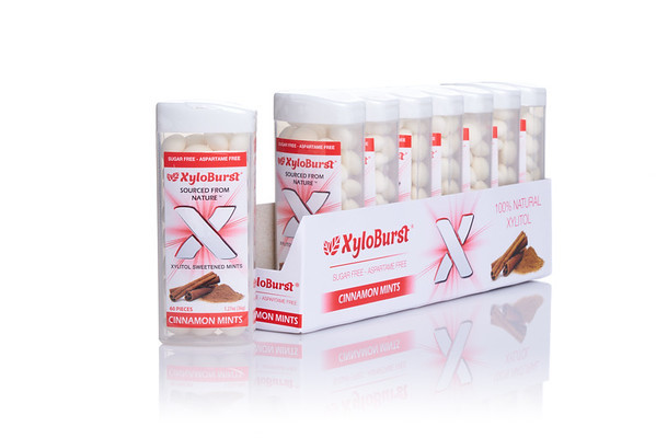 Xyloburst All-Natural Mints Cinnamon Flavor 8- 60 Count Jars! – Sugar Free!