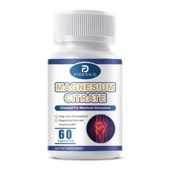 Magnesium Citrate Supplement , Promote Bone Muscle Wellness Relax，120 capsules
