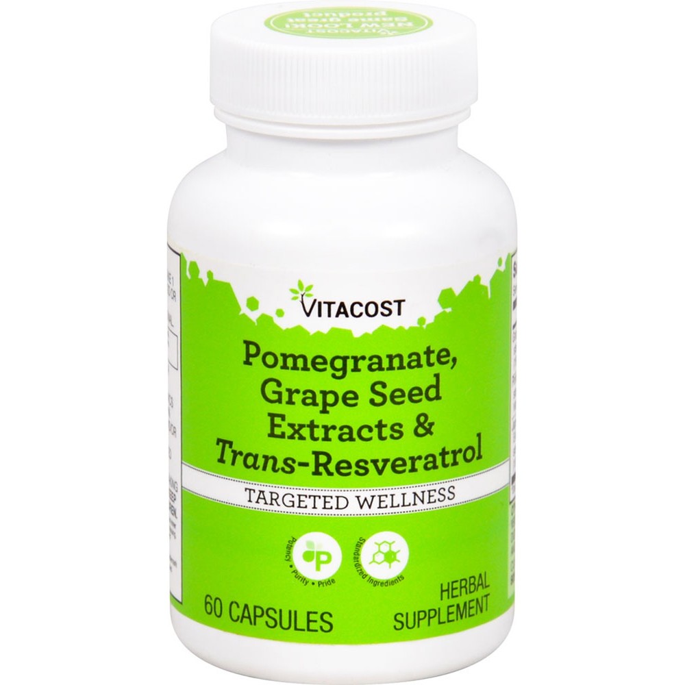 Pomegranate, Grape Seed Extracts & Trans-Resveratrol, 60 Capsules