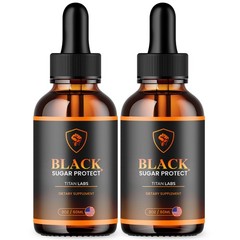 (2 Pack) Black Sugar Protect Drops Advanced Blood Support Supplement 60 Servings