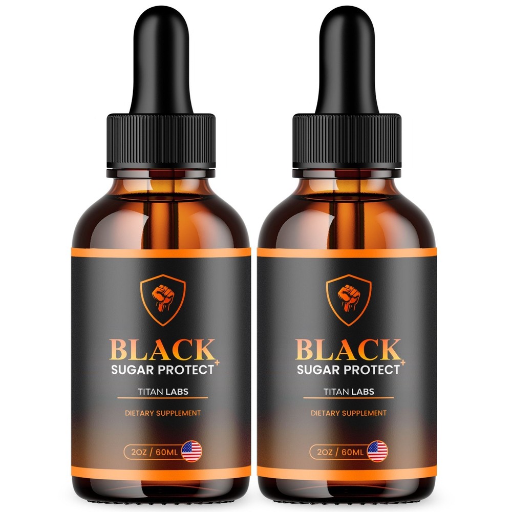 (2 Pack) Black Sugar Protect Drops Advanced Blood Support Supplement 60 Servings
