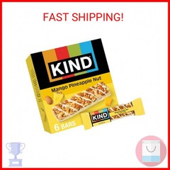 KIND Healthy Snacks Bars, Mango Pineapple Nut, Gluten Free, High Fiber Snacks, 4